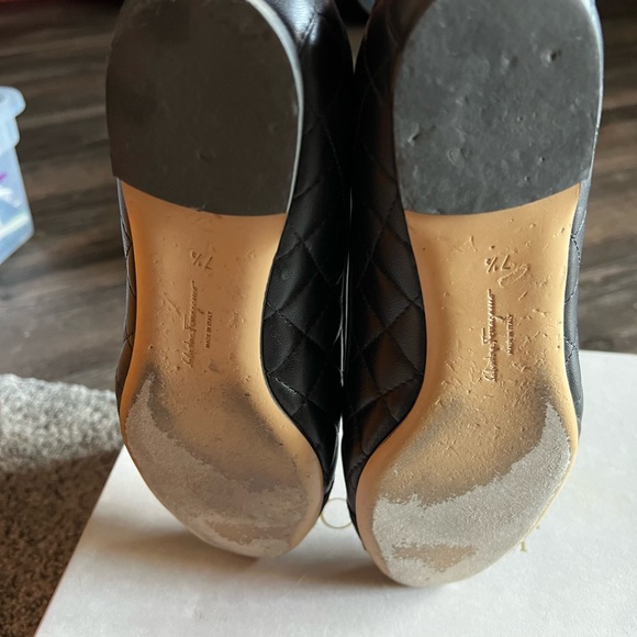 Ferragamo black flats authentic. Purchased in Vegas at Caesars. - Picture 4 of 5